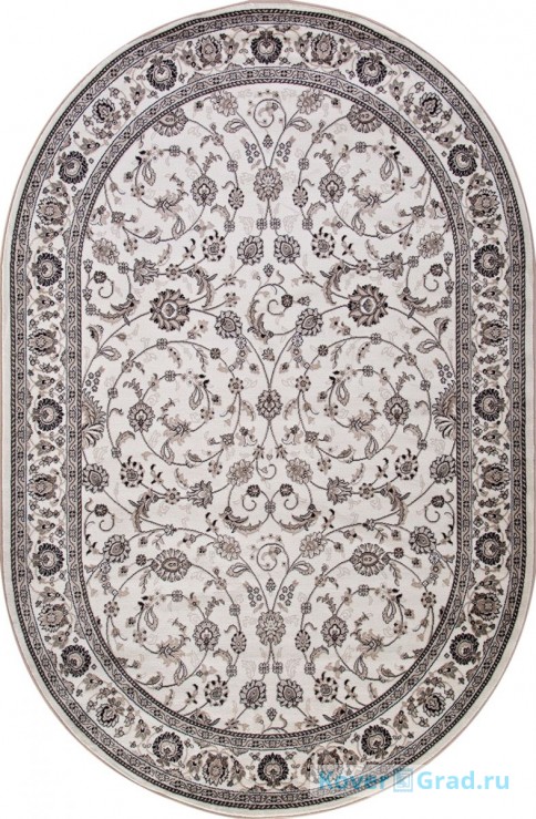 Ковер российский овальный VALENCIA DELUXE d251 - CREAM-BROWN (кремовый) Россия